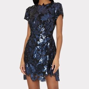 Milly Floral Sequins Dress